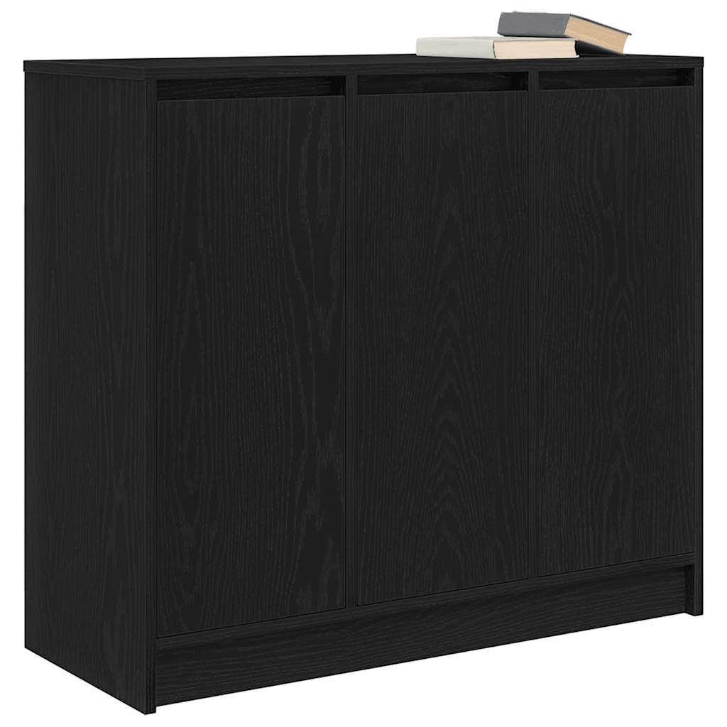 Sideboard Black Oak 85x34x76 cm Engineered Wood